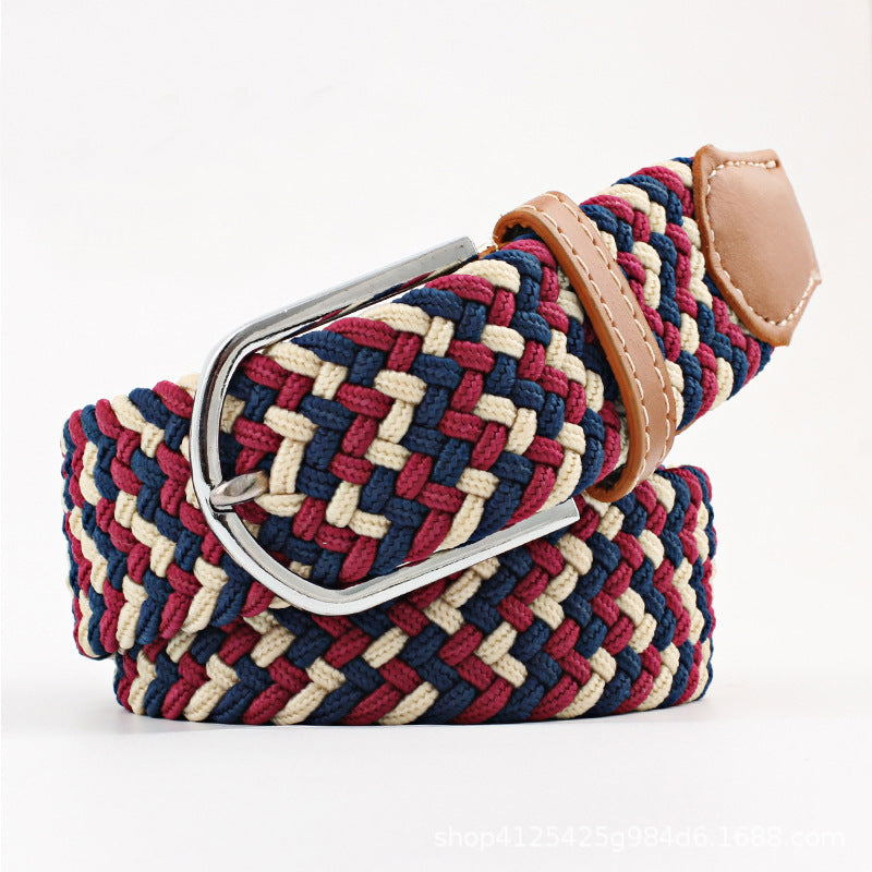 Elastic Woven Belt Corrugated All-match Casual Women's Canvas