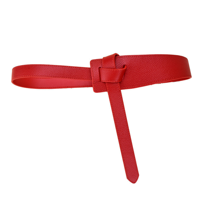 First Layer Cowhide Casual Wide Belt Leather Decoration Belt