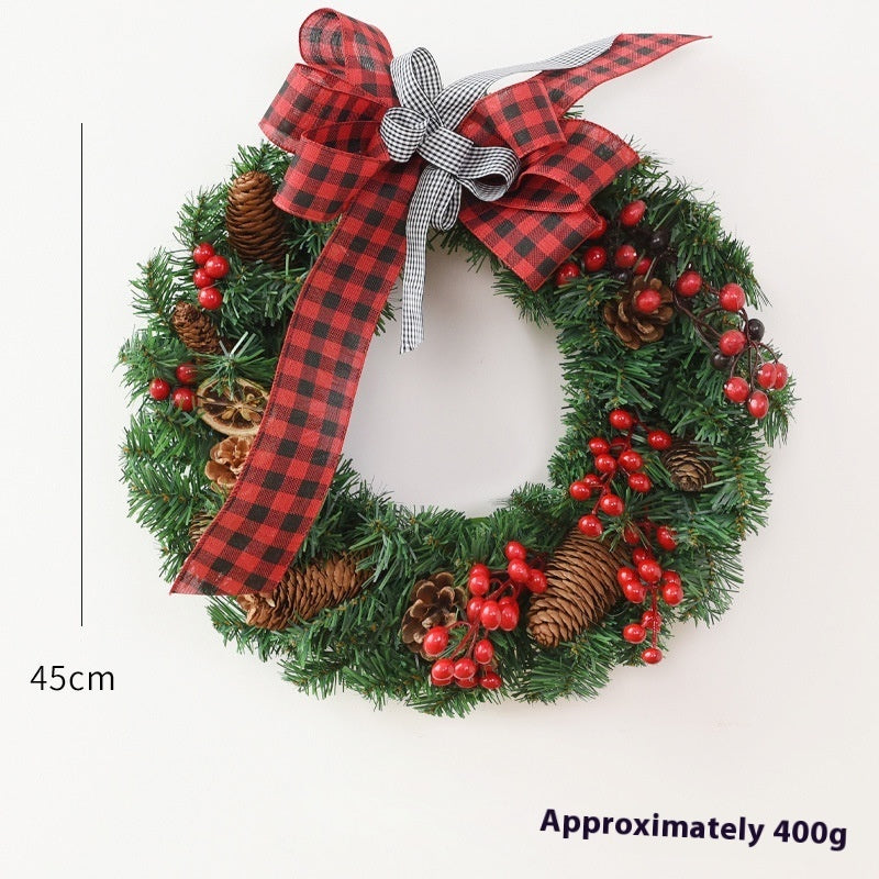 Christmas Garland Bow Christmas Door Hanging Window Decoration Christmas Decorations