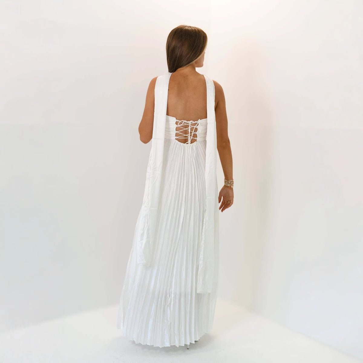 Women's Party Silk-like Pleated Simple Dress