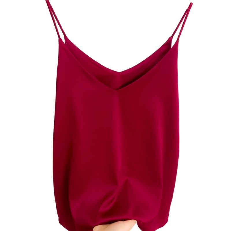 Summer Vest Silk V-neck Sleeveless