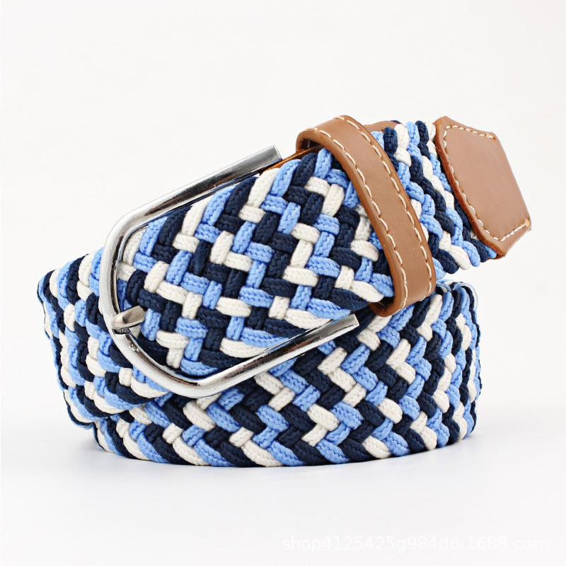 Elastic Woven Belt Corrugated All-match Casual Women's Canvas
