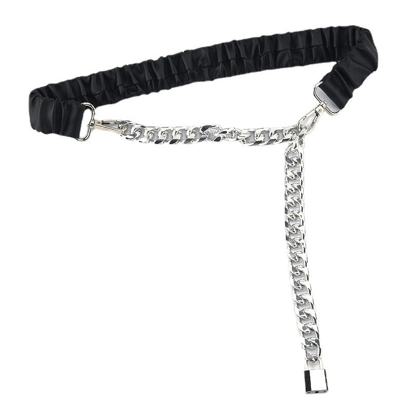 Silver Chain Decoration Belt Women
