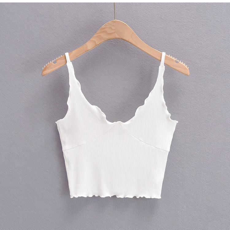 New Slim Fungus Lace Short Thin Camisole