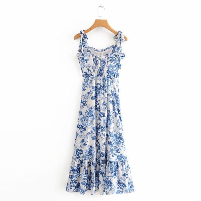 Printed hem Ruffle Dress