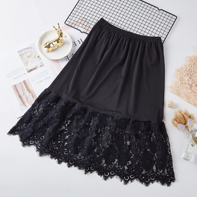 Lace cutout skirt