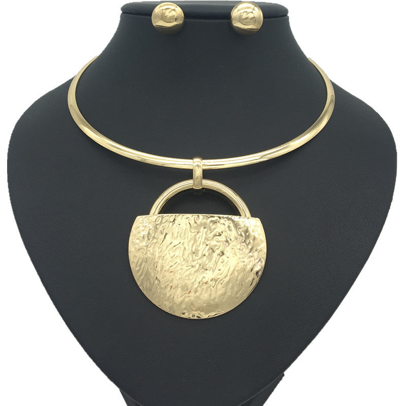 Punk Necklace Simple Pendant Necklace Collar Set