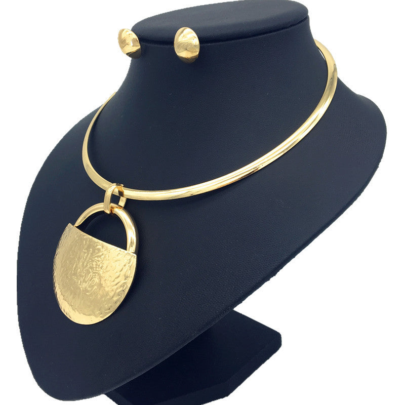 Punk Necklace Simple Pendant Necklace Collar Set