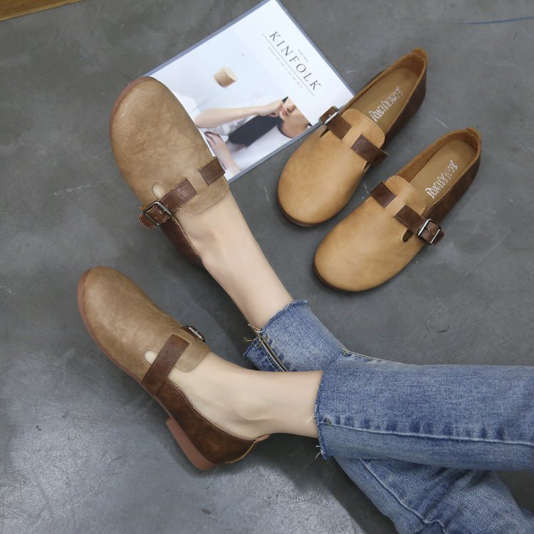 Retro Flat Student Shoes Single Shoes Fairy Mary Jane Shoes Spring And Autumn