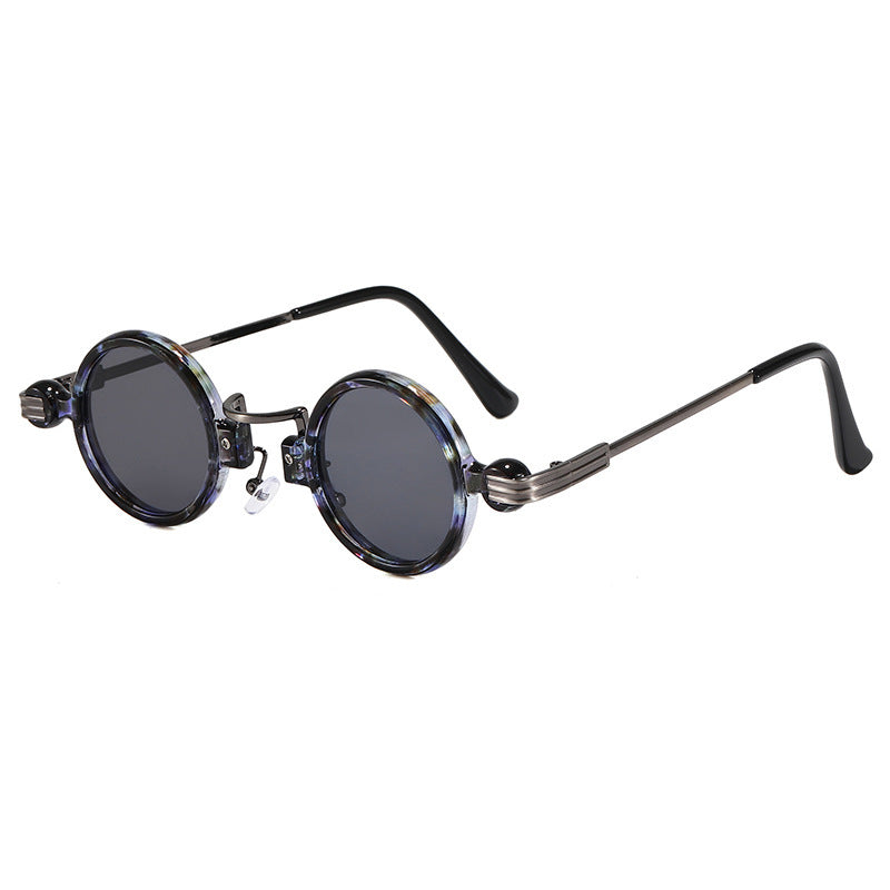 Steampunk Style Small Frame Sunglasses Personalized Hip-hop Round Sunglasses