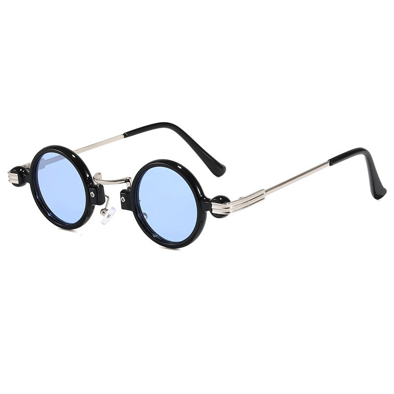 Steampunk Style Small Frame Sunglasses Personalized Hip-hop Round Sunglasses