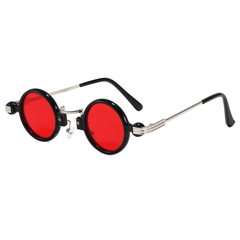 Steampunk Style Small Frame Sunglasses Personalized Hip-hop Round Sunglasses