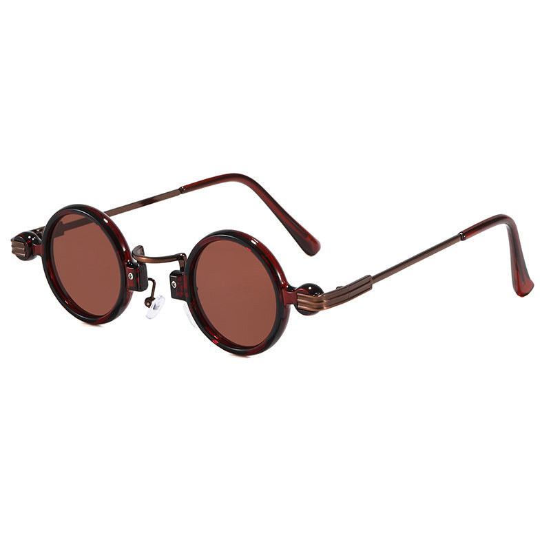 Steampunk Style Small Frame Sunglasses Personalized Hip-hop Round Sunglasses