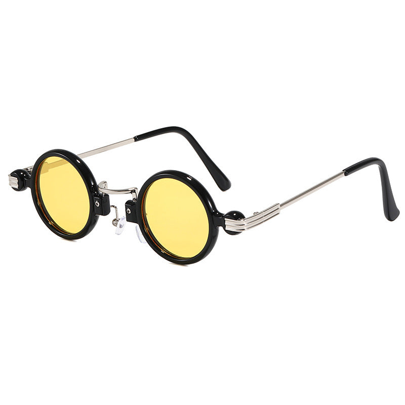 Steampunk Style Small Frame Sunglasses Personalized Hip-hop Round Sunglasses
