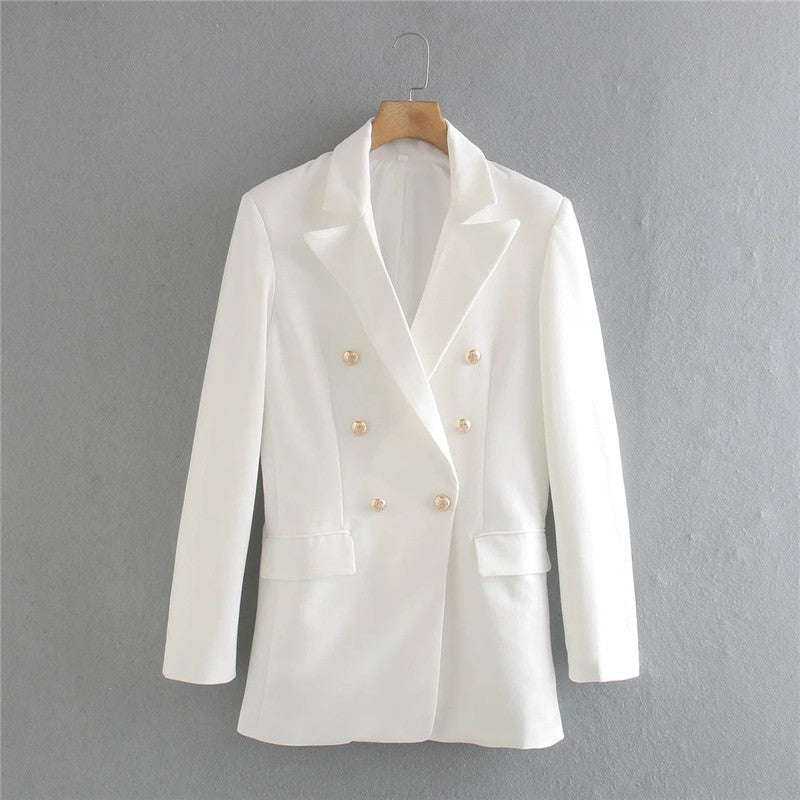 Fashion All-match Button-decorated Casual Blazer