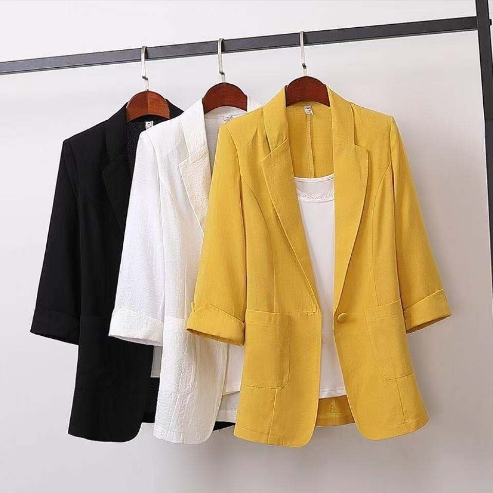 Short Blazer Coat Women'S Leisure Korean Slim Thin Sunscreen Clothes Women