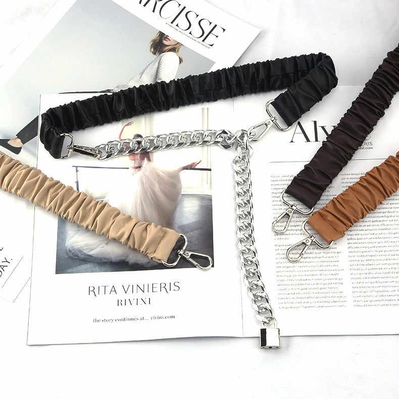 Silver Chain Decoration Belt Women