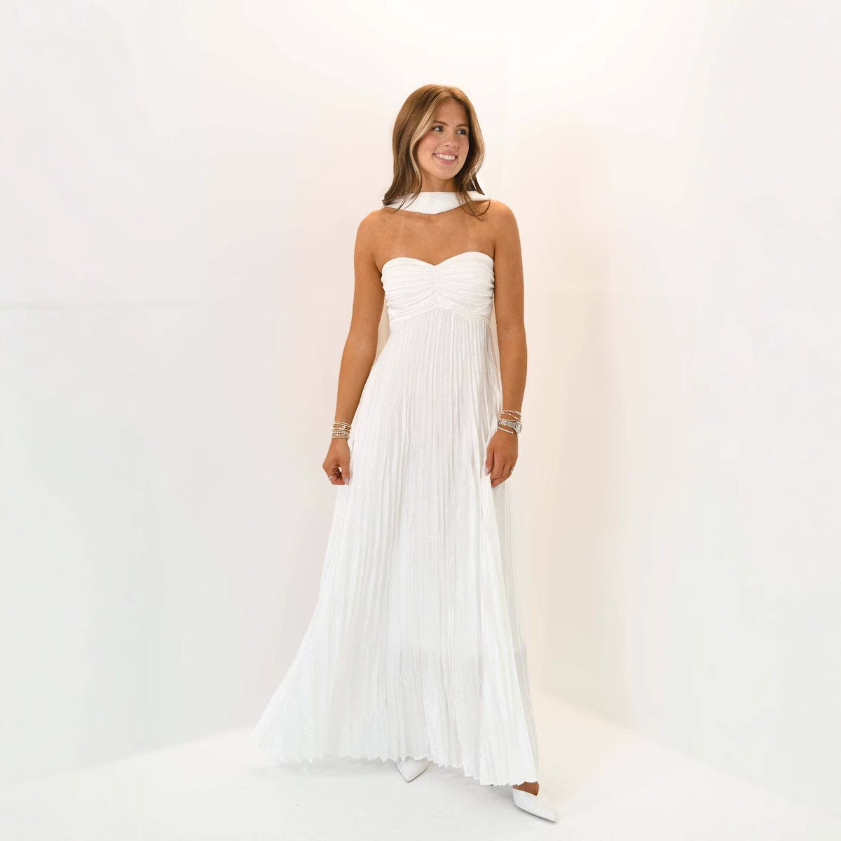 Women's Party Silk-like Pleated Simple Dress