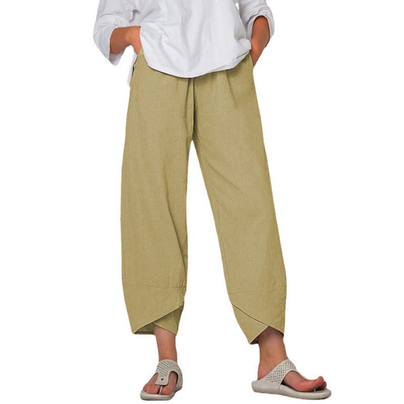 Solid Color Loose Casual Straight-leg Wide Leg Pants