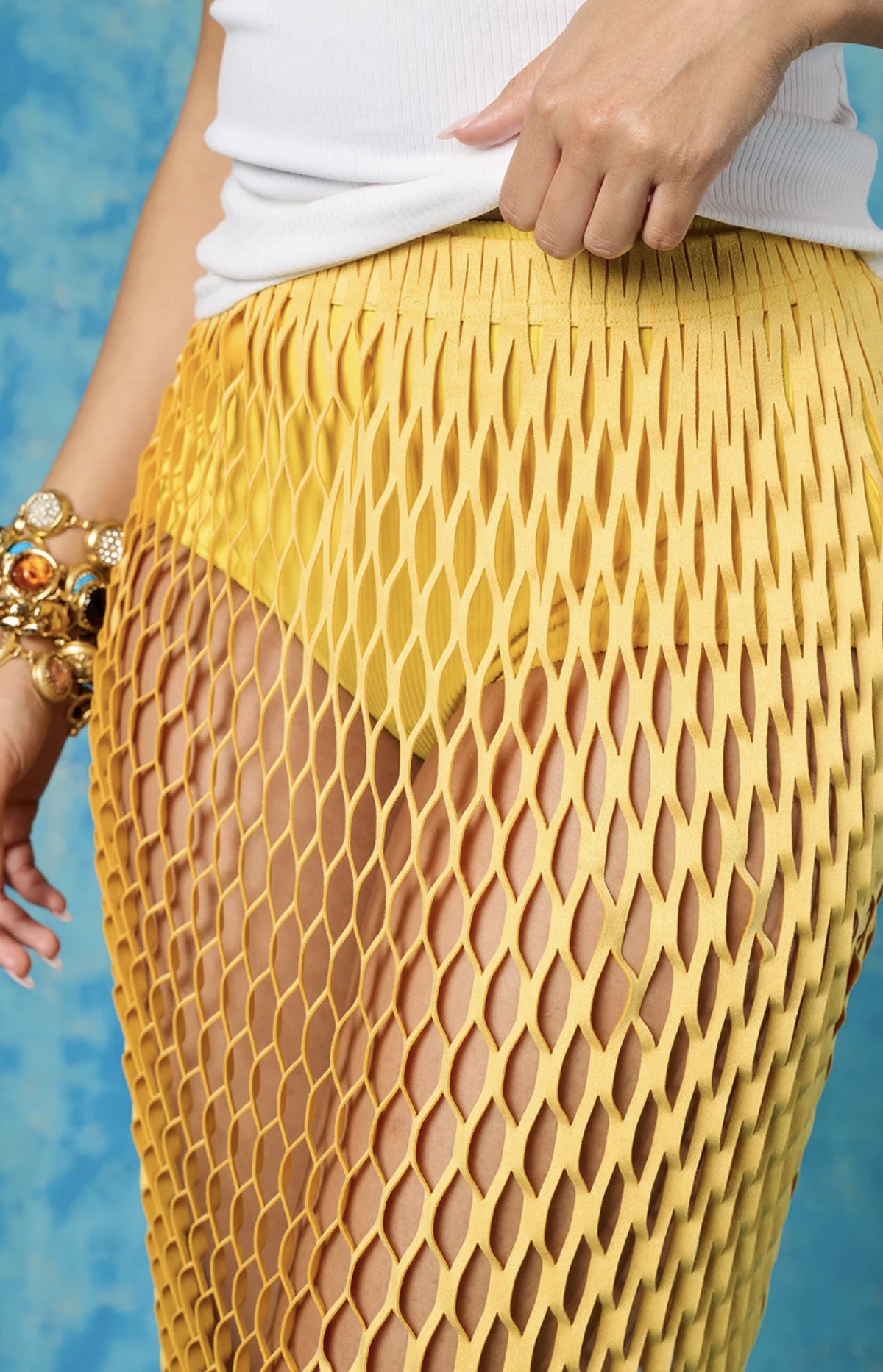 Women's Fishnet Beach Skirt Tassel Skirt