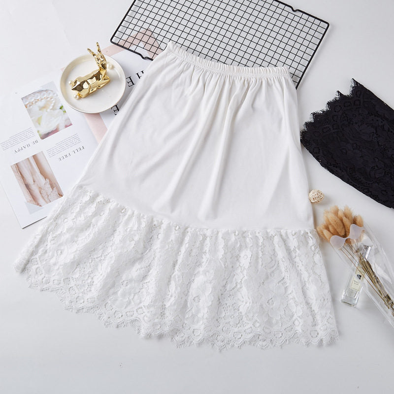 Lace cutout skirt