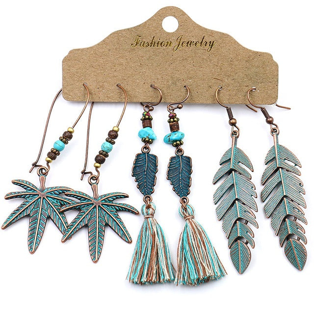 Bohemian Style Vintage Earrings-Dianasteves -Women
