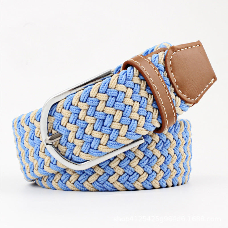 Elastic Woven Belt Corrugated All-match Casual Women's Canvas