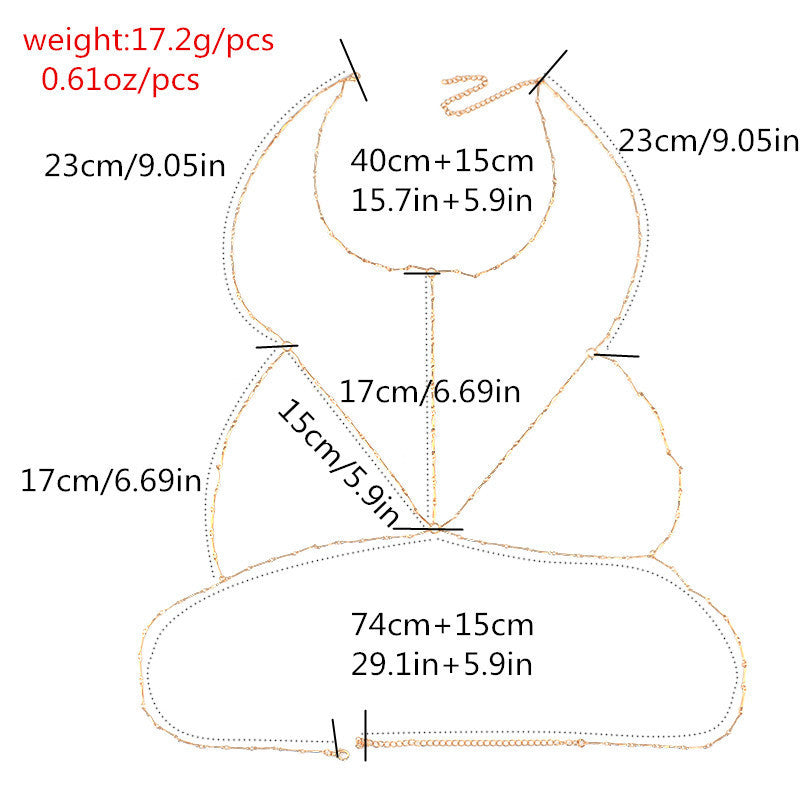 Body clothing chain Women's bra chain
