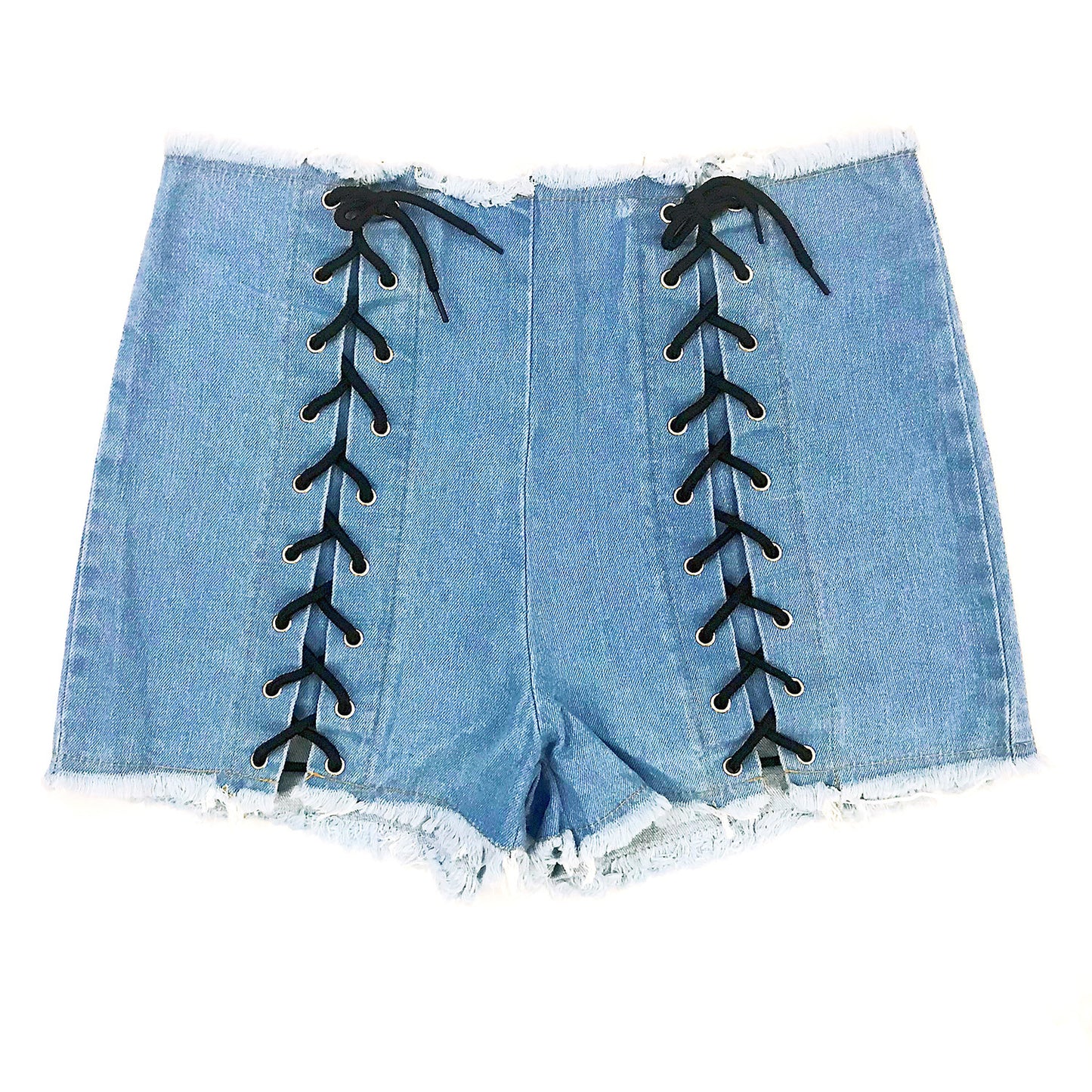 Sexy high waist ripped denim shorts