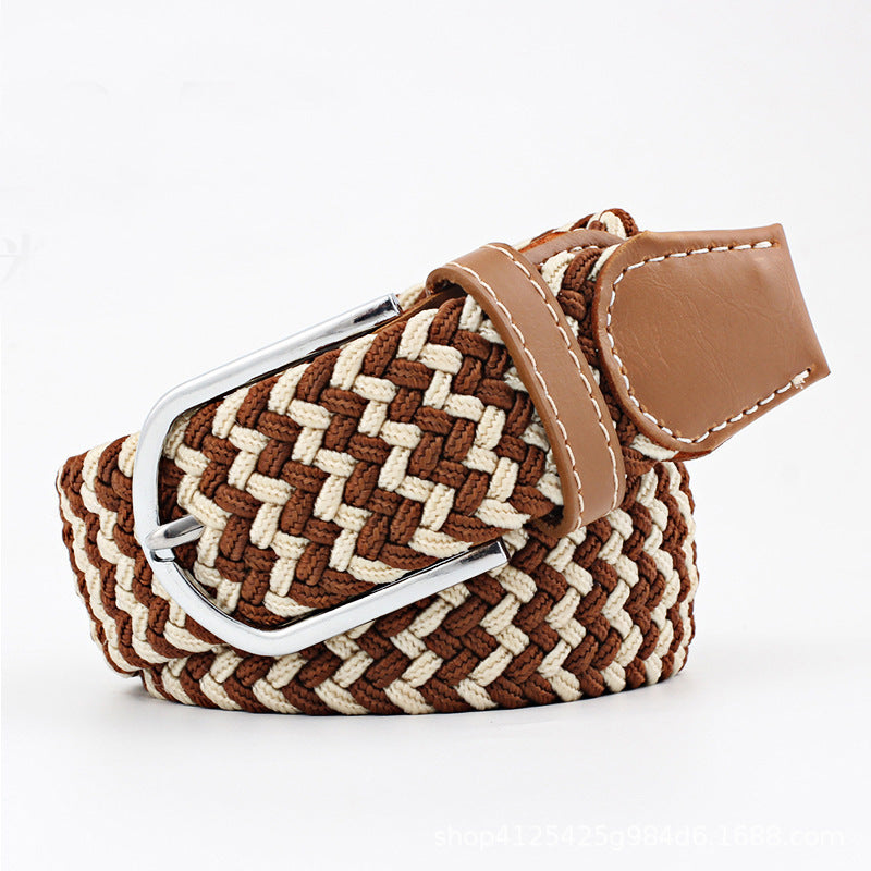 Elastic Woven Belt Corrugated All-match Casual Women's Canvas