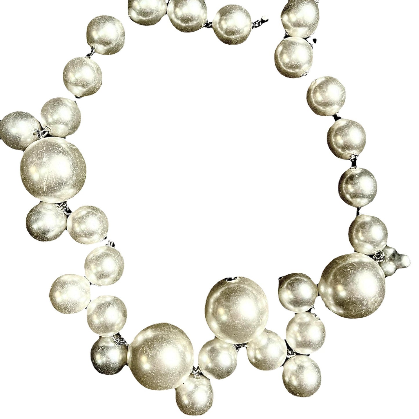 Large And Small Pearls Stitching Light Luxury Necklace