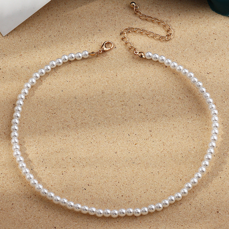 Elegant Round Pearl Necklace Temperament Pearl Necklace
