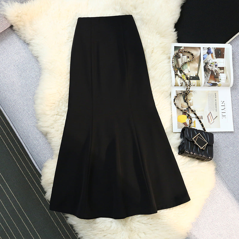 Fishtail High Waist Slimming Sheath Western Style All-matching Skirt