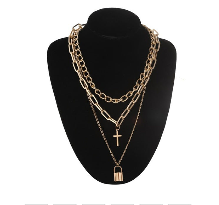 Retro Punk Hip Hop Lock Necklace