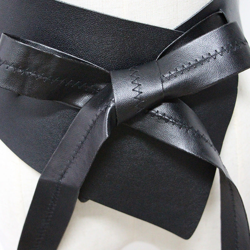 Women's Fashion Irregular Bow Bandage Waist Seal