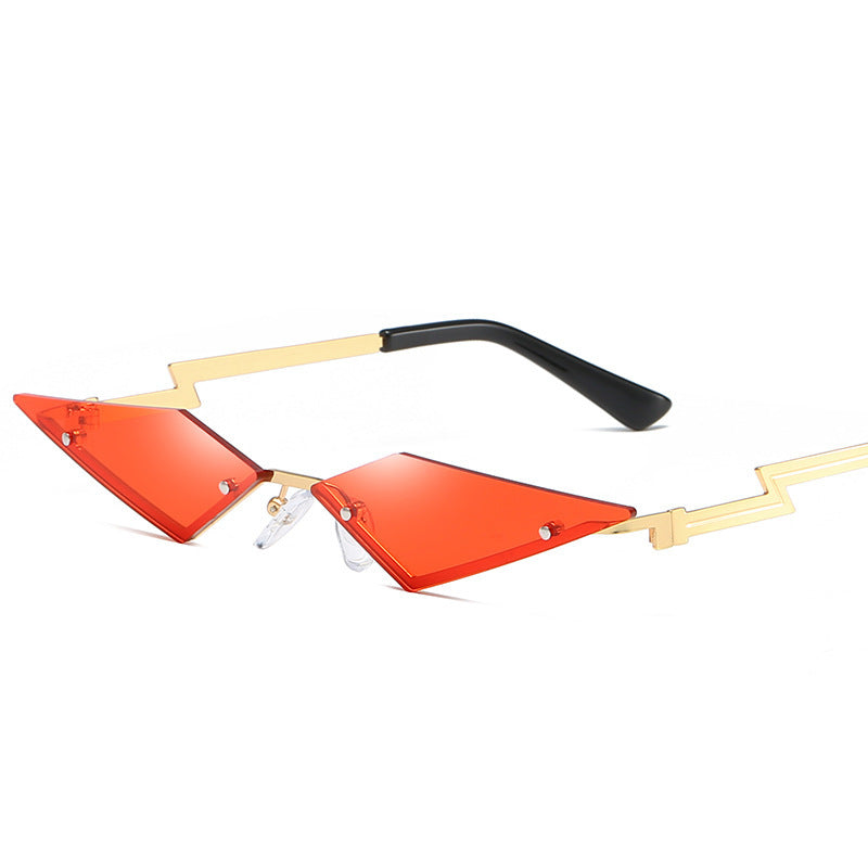 Color film rimless sunglasses