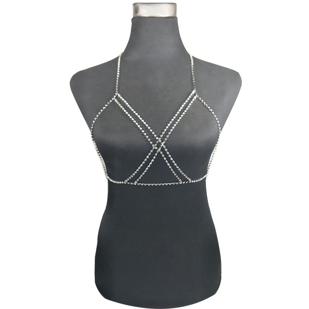 Flash Diamond Bra Body Chain Chest Chain