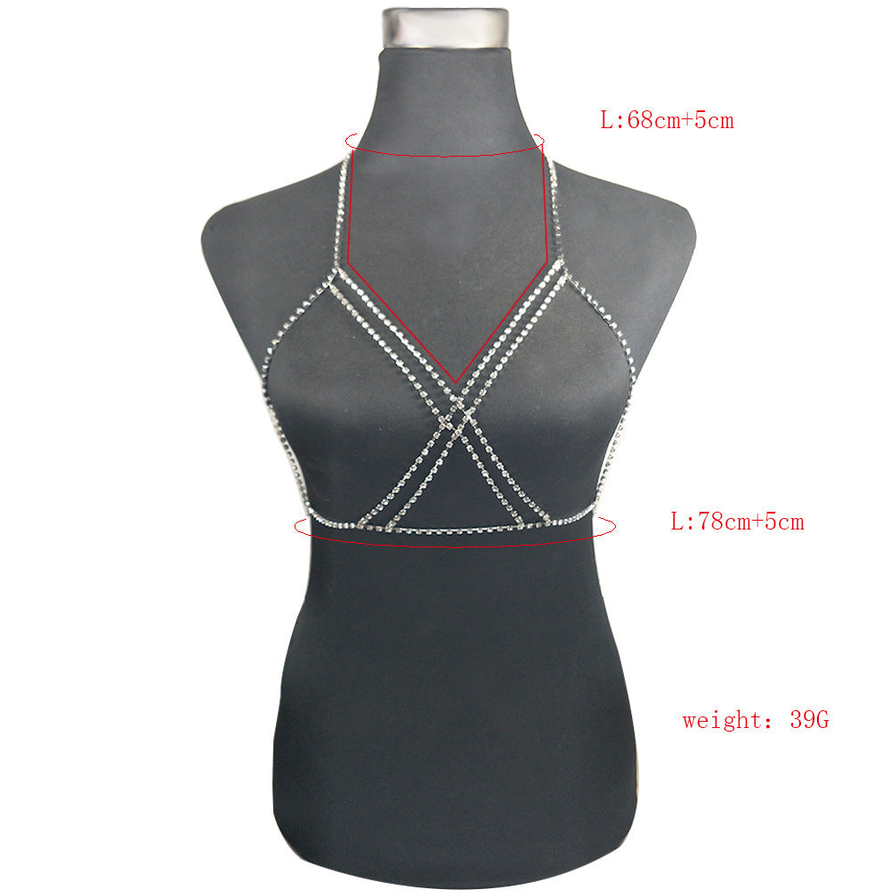 Flash Diamond Bra Body Chain Chest Chain