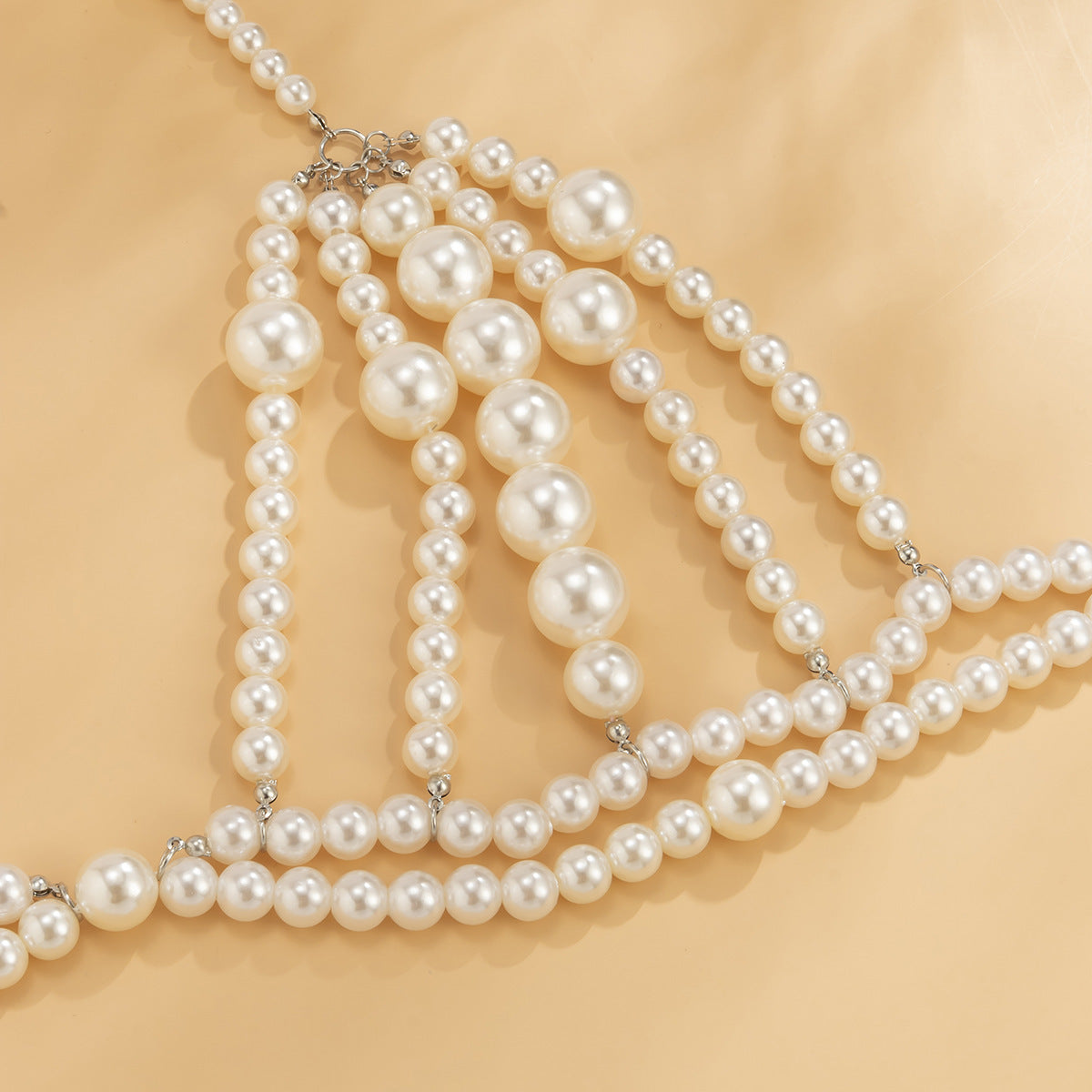 Women's Fashion Imitation Pearl Bra Clothing Chain