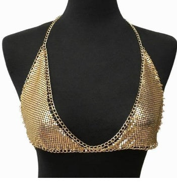 Festival Boho Body Metal Chain Bra II