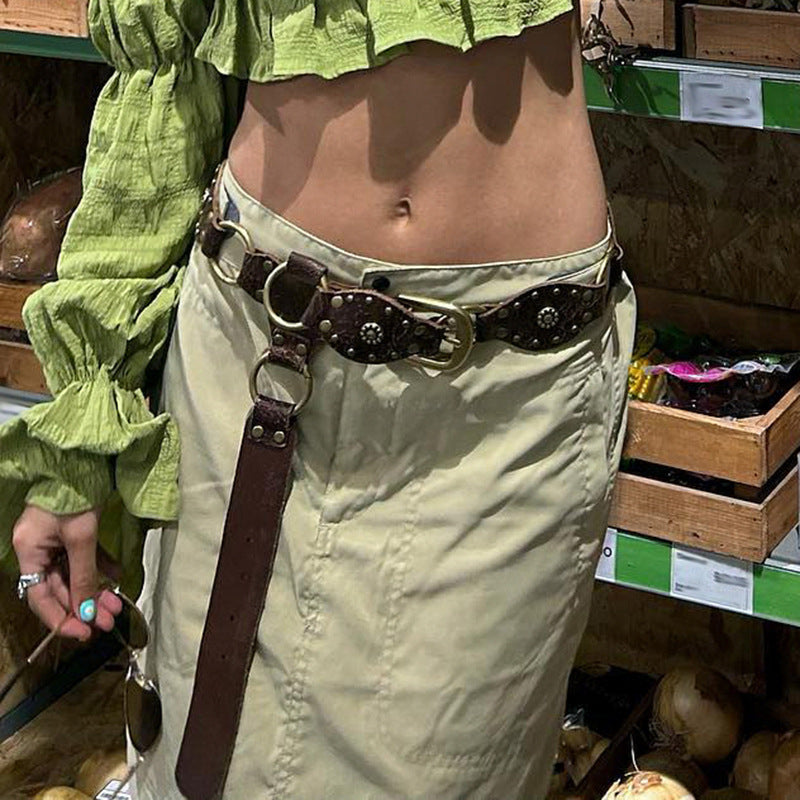 Featured Versatile Retro Buckle Belt Cool Strap Design Accessories
