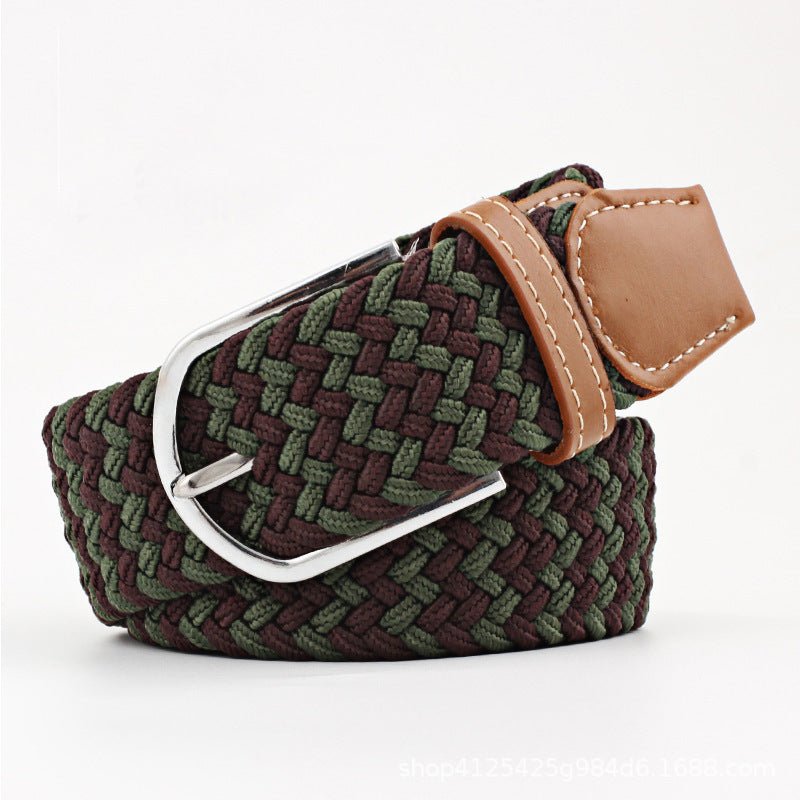 Elastic Woven Belt Corrugated All-match Casual Women's Canvas
