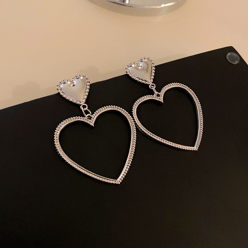 Metal Hollow Design Earrings Women