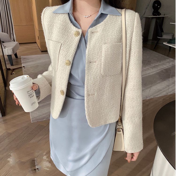 French Style Jacket Women's Coat Tweed