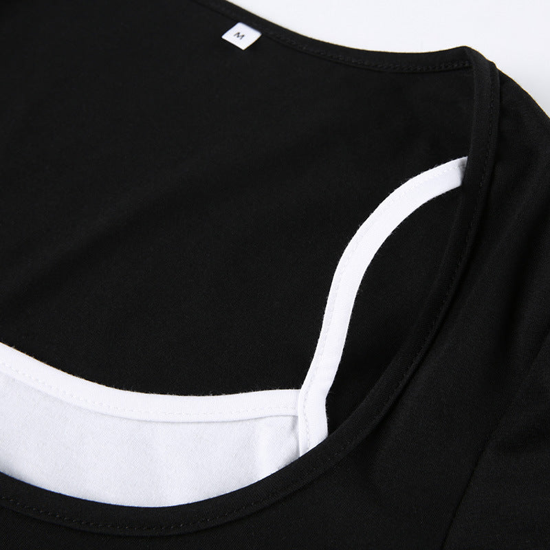 Square Neck Short Sleeve Top
