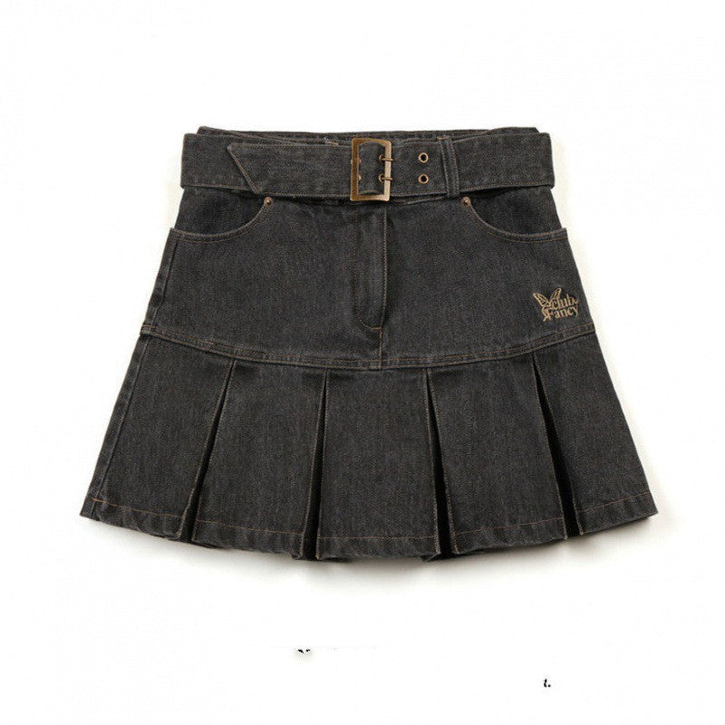 Summer Butterfly Embroidery Hot Girl Denim Skirt
