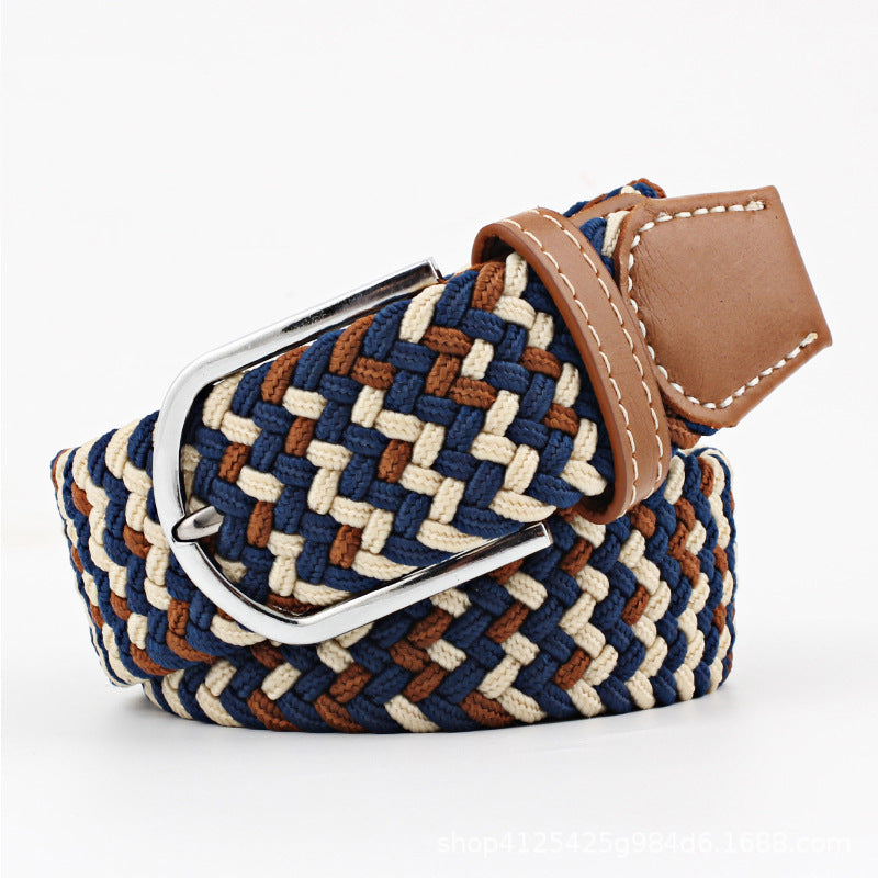 Elastic Woven Belt Corrugated All-match Casual Women's Canvas