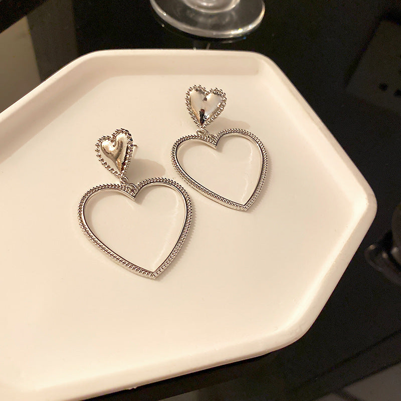 Metal Hollow Design Earrings Women