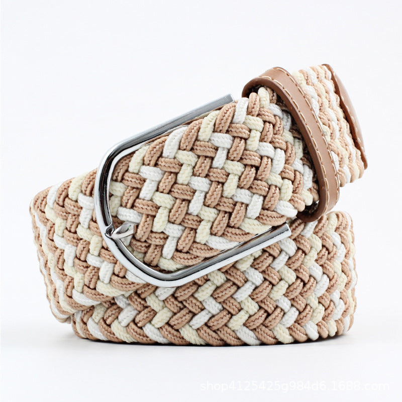 Elastic Woven Belt Corrugated All-match Casual Women's Canvas