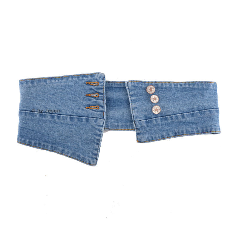 Fashion Denim Stretch Fabric Versatile Corset Ladies